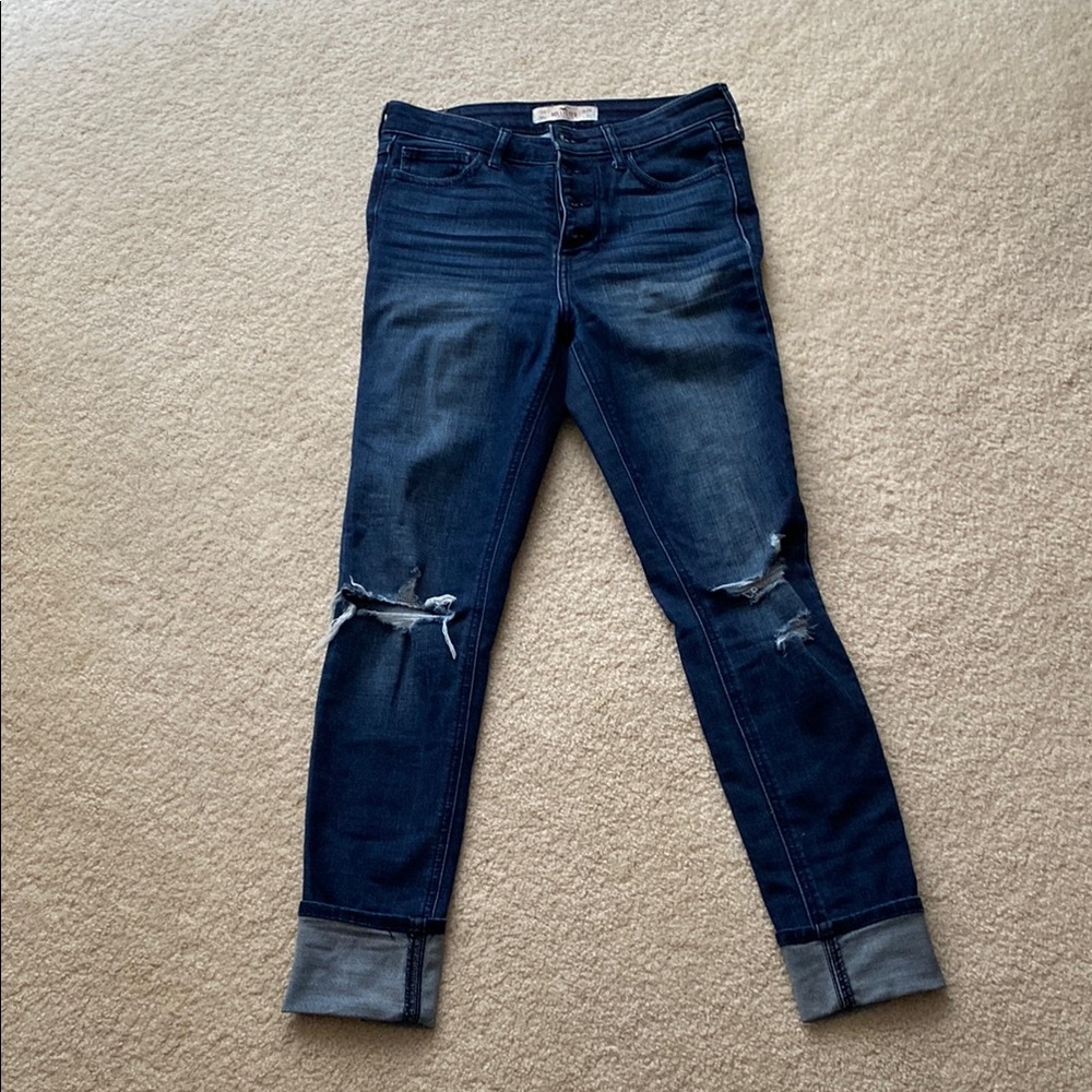 Hollister distressed boot cut jeans